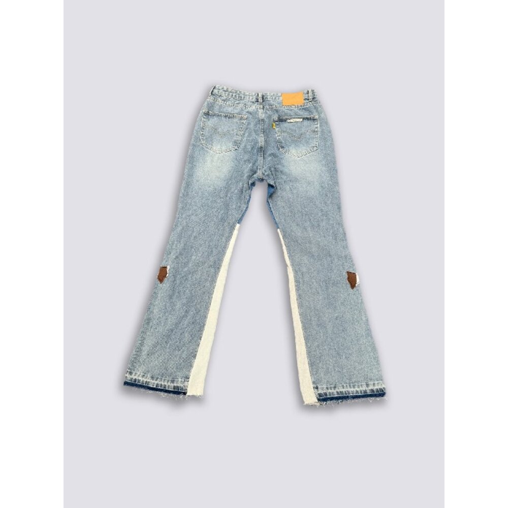 GALLERY DEPT Washed Distressed Patchwork Jeans - image 5